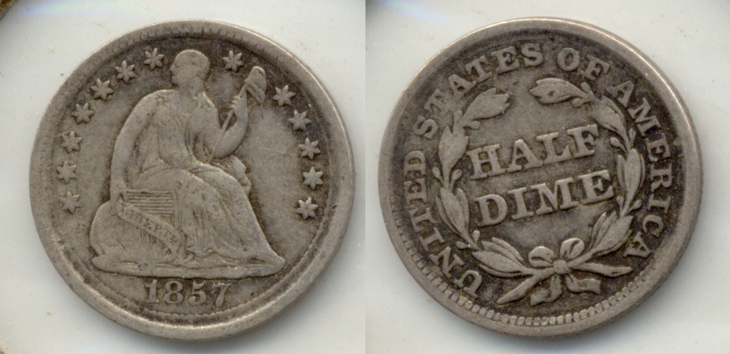 1857 Seated Liberty Half Dime VF-20 b