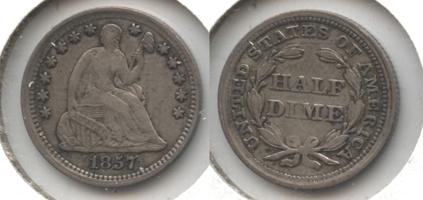 1857 Seated Liberty Half Dime VF-20 #d