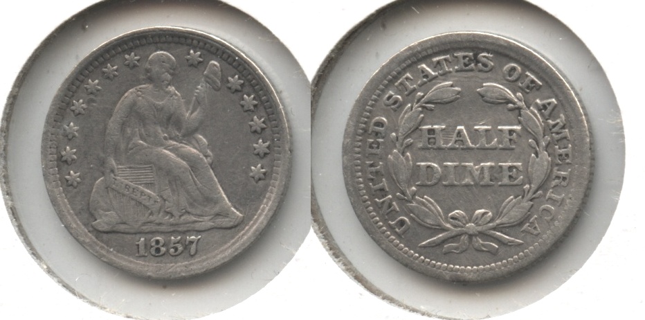 1857 Seated Liberty Half Dime VF-20 #g