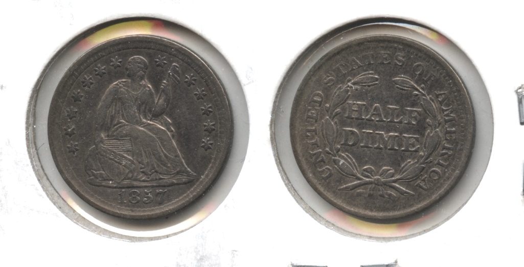 1857 Seated Liberty Half Dime VF-20 #i