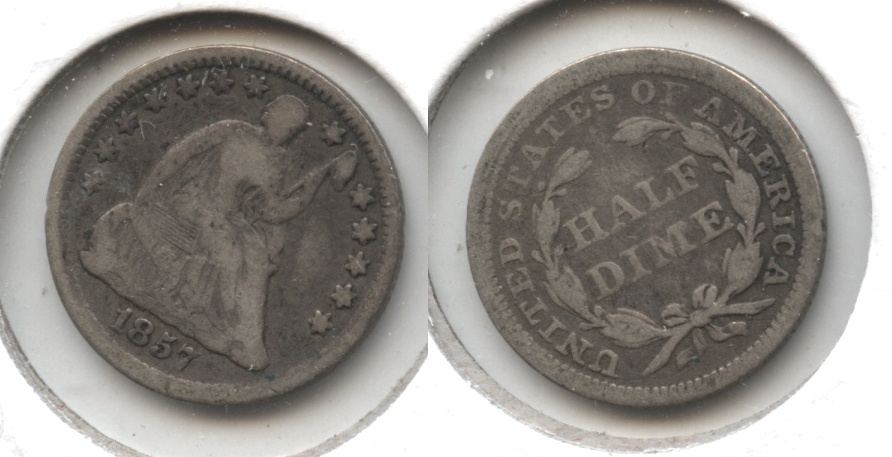 1857 Seated Liberty Half Dime VG-8 #d