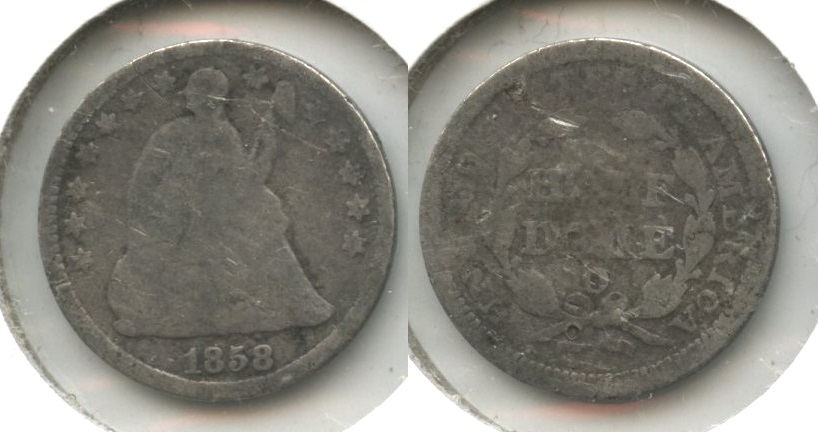 1858-O Seated Liberty Half Dime AG-3