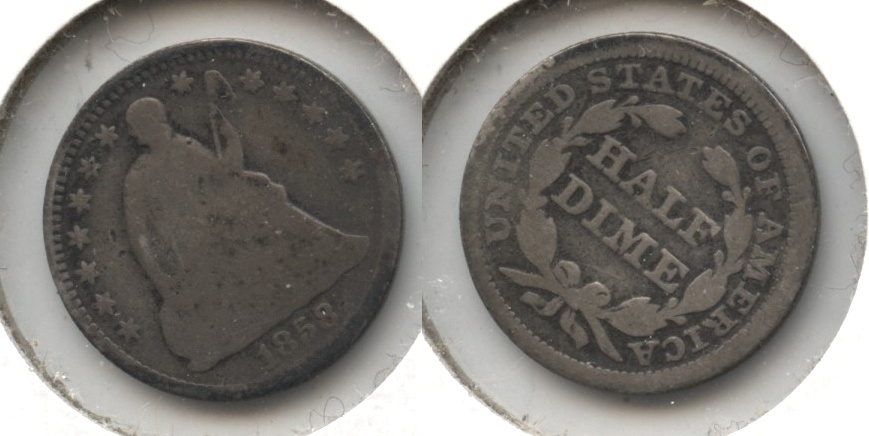 1858 Seated Liberty Half Dime Good-4 #c