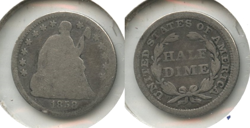 1858 Seated Liberty Half Dime Good-4 #d