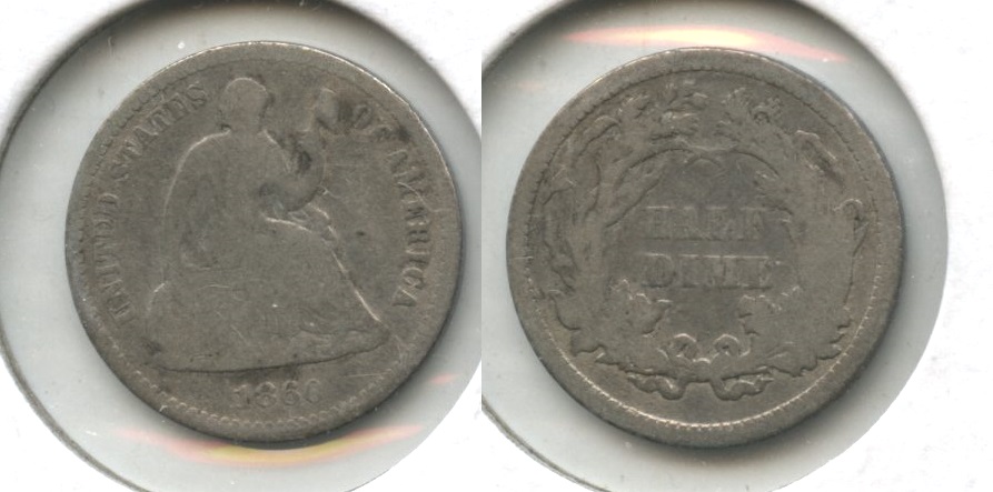 1860 Seated Liberty Half Dime Good-4 #a