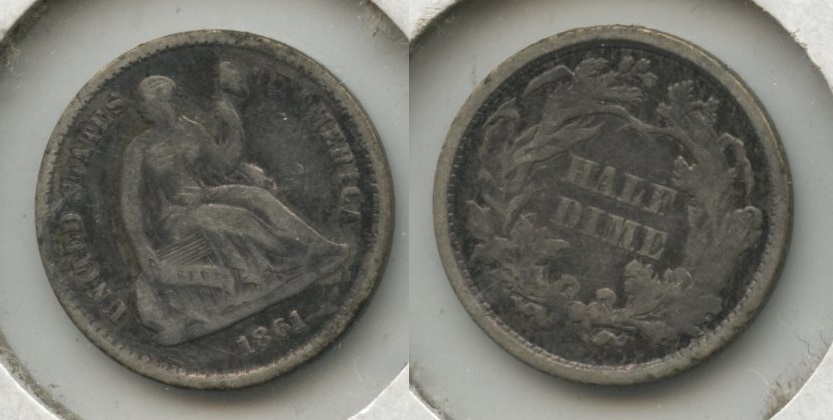 1861 Seated Liberty Half Dime VG-8 #b