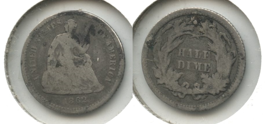 1862 Seated Liberty Half Dime AG-3