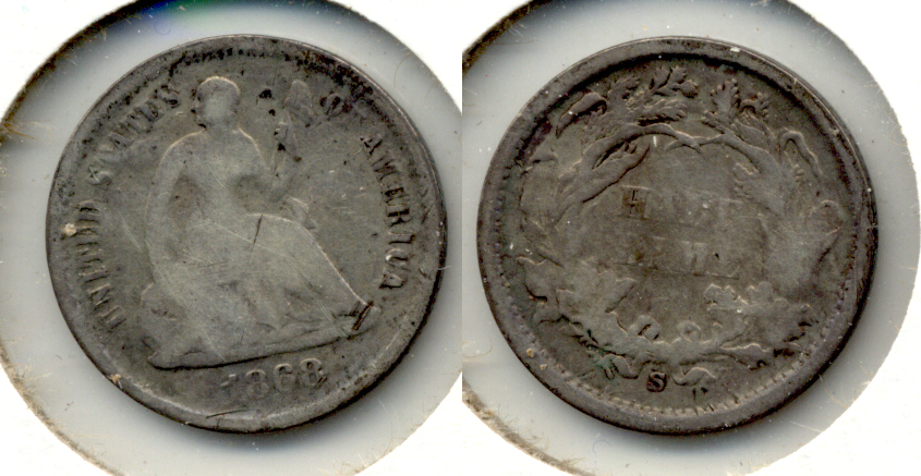 1868-S Seated Liberty Half Dime Good-4