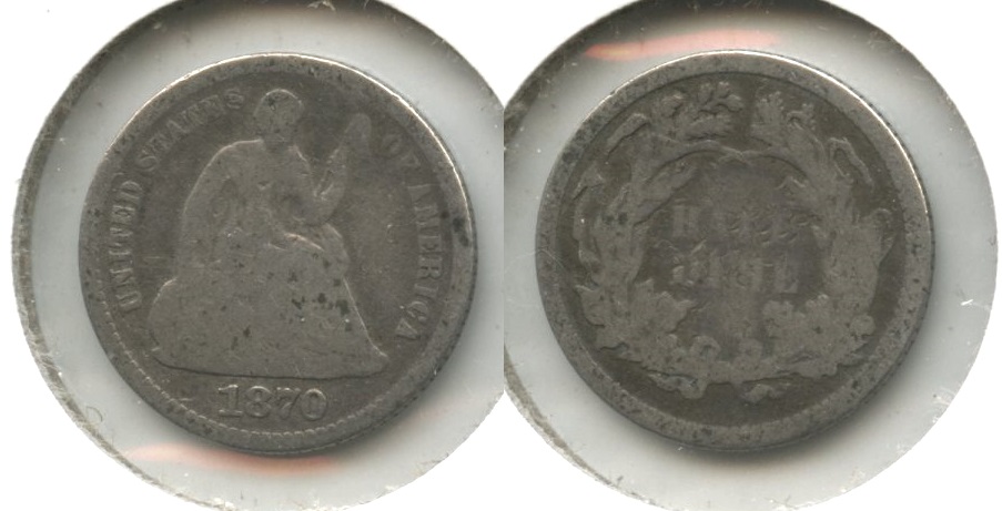 1870 Seated Liberty Half Dime AG-3