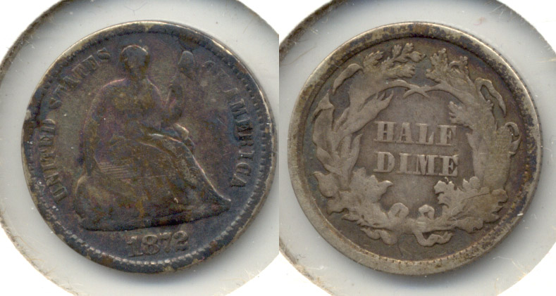 1872 Seated Liberty Half Dime Good-4