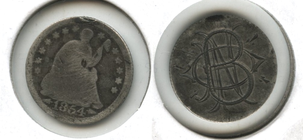 Seated Liberty Half Dime Love Token #b