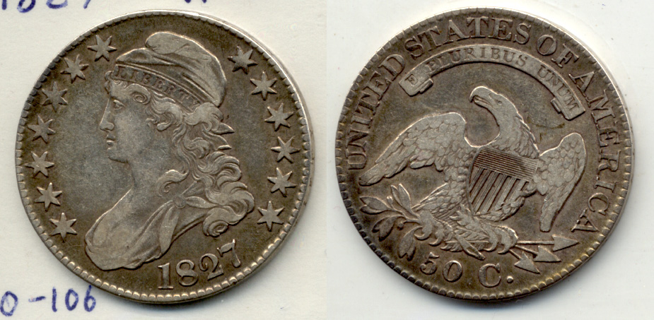 1827 Capped Bust Half Dollar VF-30 a