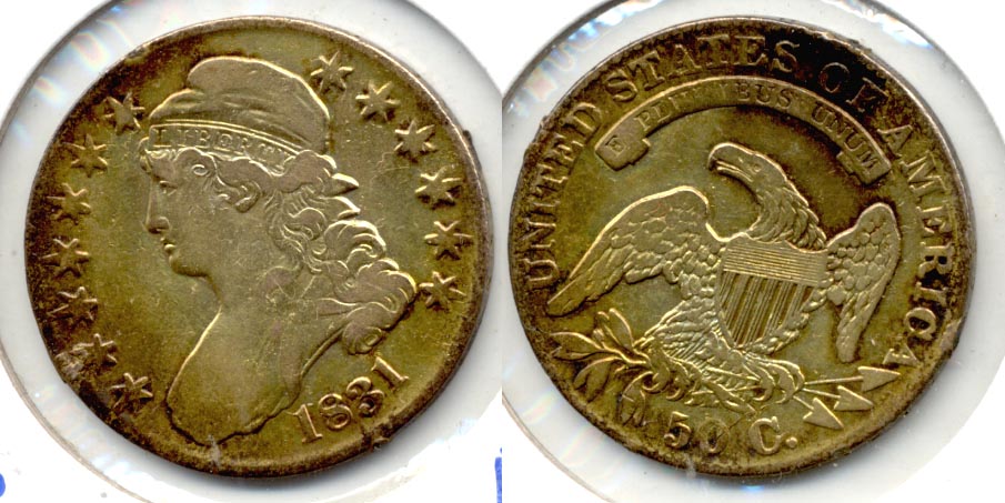 1831 Capped Bust Half Dollar Fine-12 Cleaned