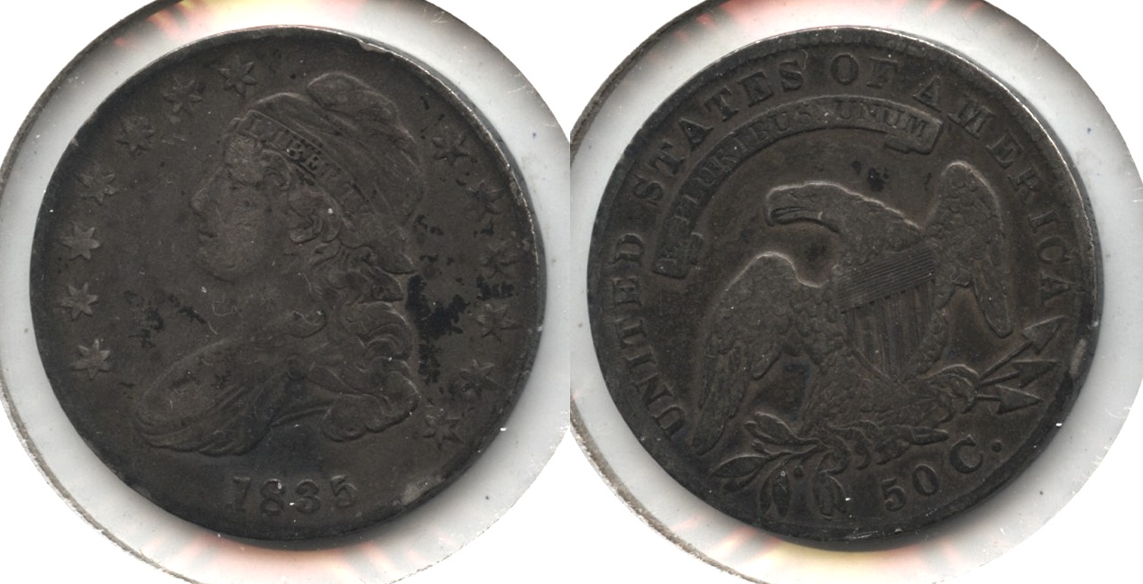 1835 Capped Bust Half Dollar Fine-12