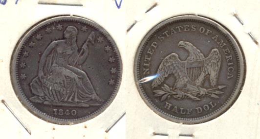 1840 Seated Liberty Half Dollar VF-20