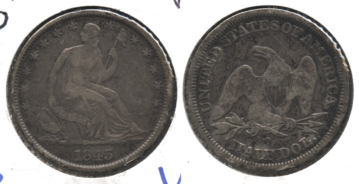 1843-O Seated Liberty Half Dollar VF-20 Rough