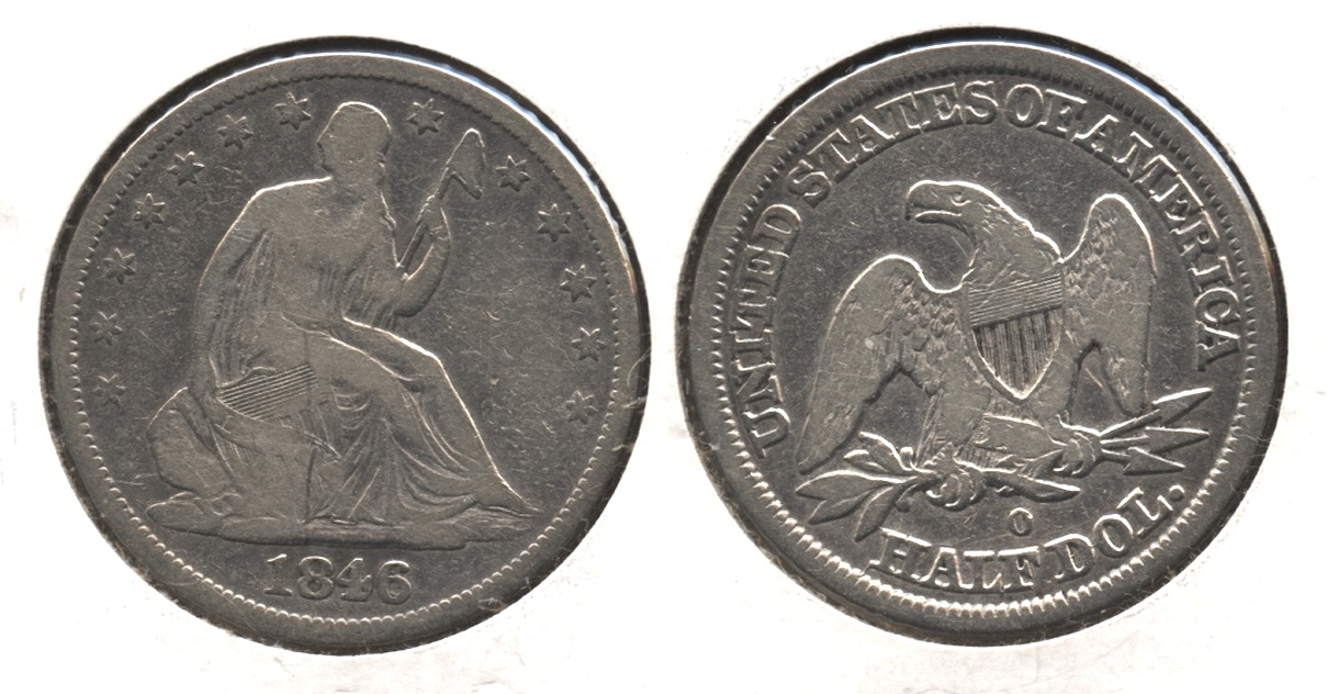 1846-O Seated Liberty Half Dollar VG-8 #a Medium Date