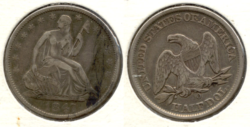 1847-O Seated Liberty Half Dollar VF-20