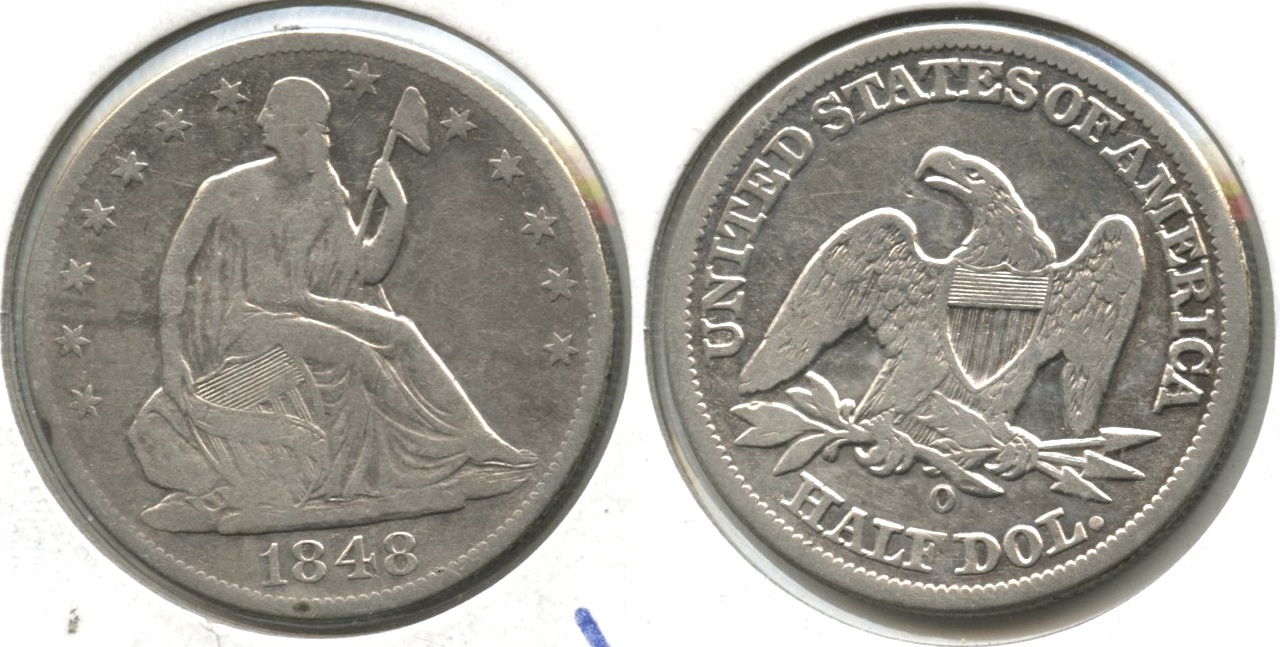 1848-O Seated Liberty Half Dollar VG-8 #a Cleaned