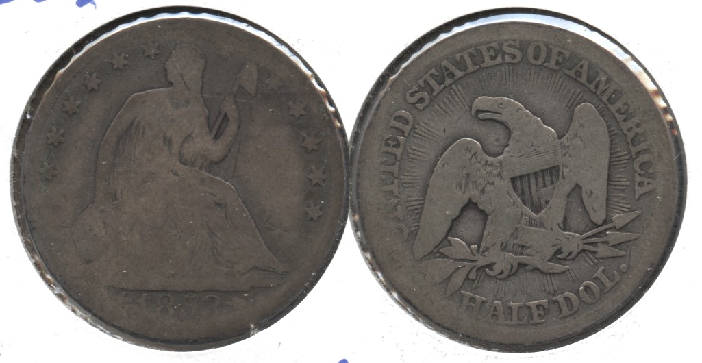 1853 Seated Liberty Half Dollar AG-3