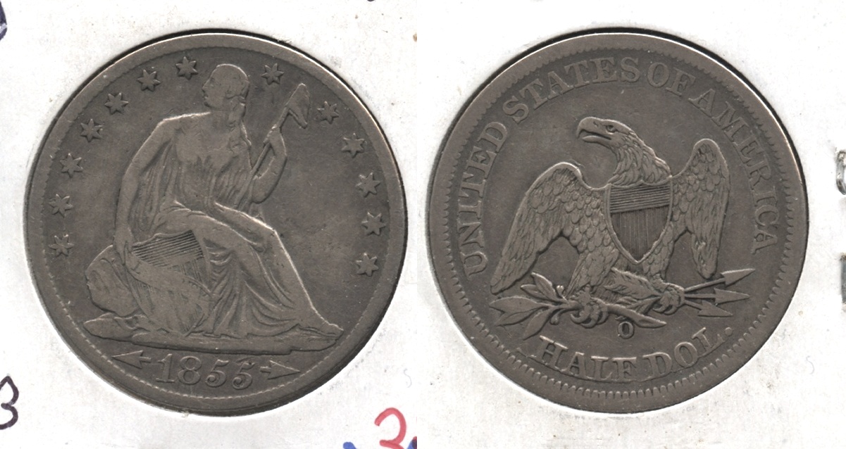 1855-O Seated Liberty Half Dollar VG-8 WB-101