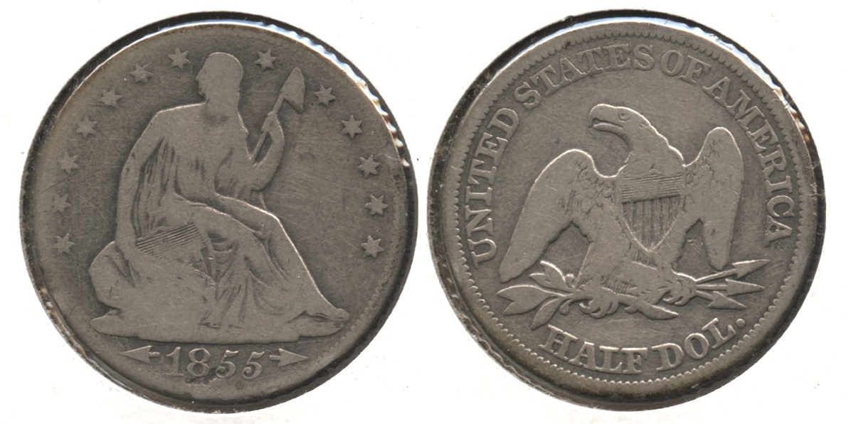 1855 Seated Liberty Half Dollar Good-4