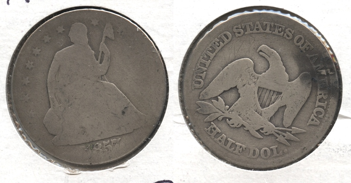 1857 Seated Liberty Half Dollar AG-3