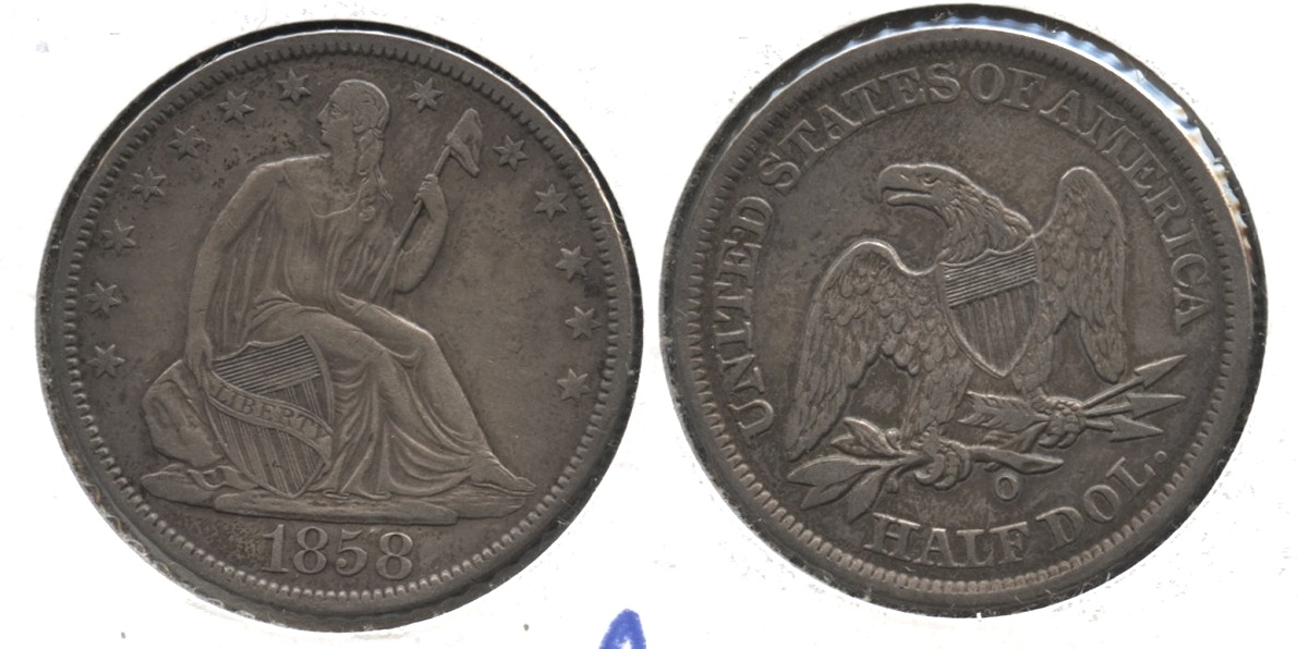 1858-O Seated Liberty Half Dollar EF-40