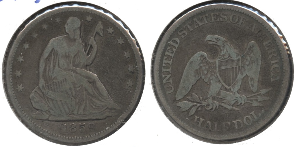 1859 Seated Liberty Half Dollar VG-8