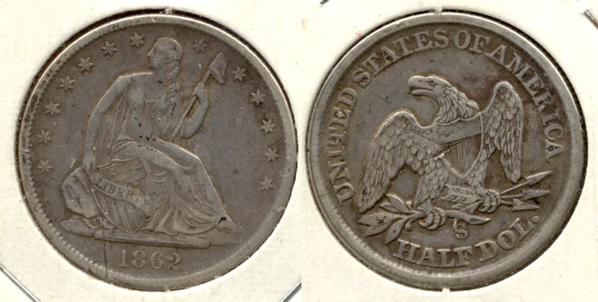 1862-S Seated Liberty Half Dollar EF-40