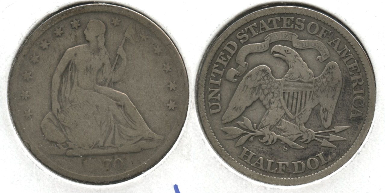 1870-S Seated Liberty Half Dollar VG-8