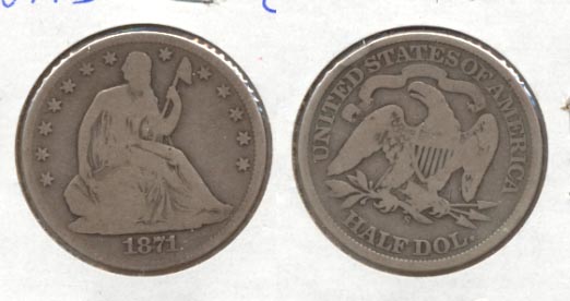 1871-S Seated Liberty Half Dollar Good-4