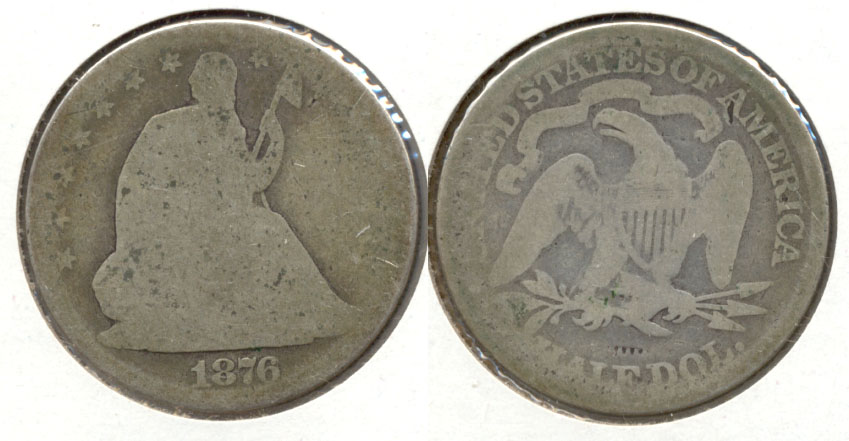 1876 Seated Liberty Half Dollar Fair-2