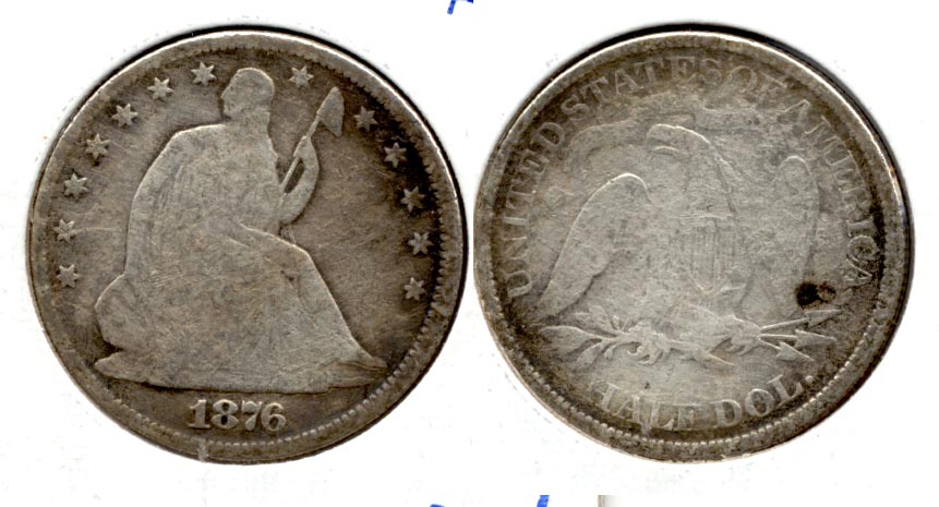 1876 Seated Liberty Half Dollar Good-4