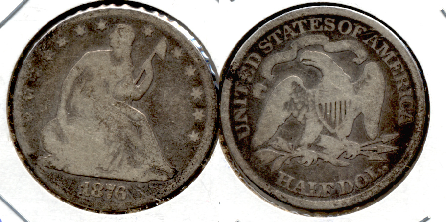 1876 Seated Liberty Half Dollar Good-4 a
