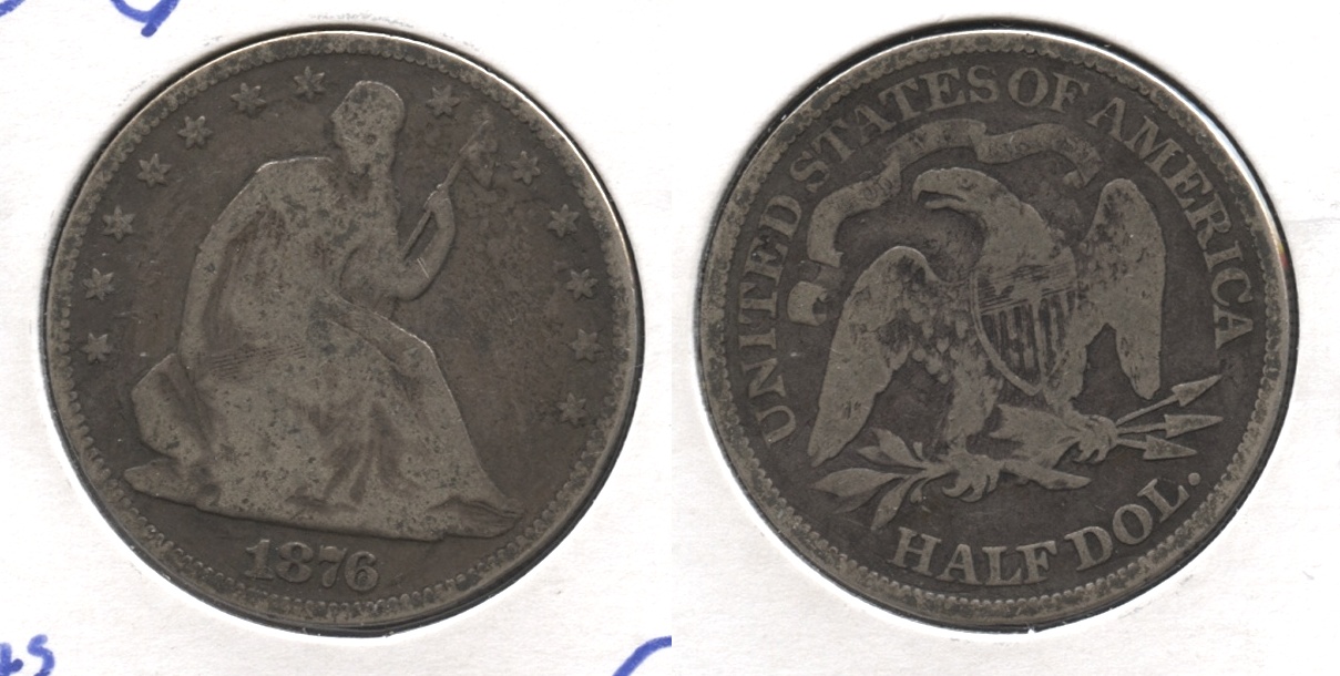1876 Seated Liberty Half Dollar Good-4 #c