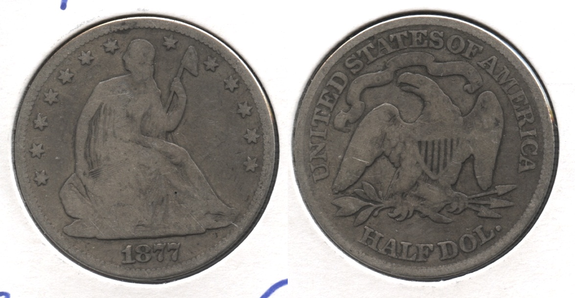 1877 Seated Liberty Half Dollar Good-4 #f