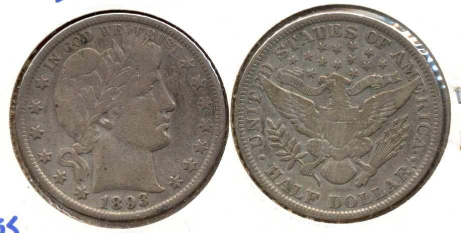 1893 Barber Half Dollar Fine-12