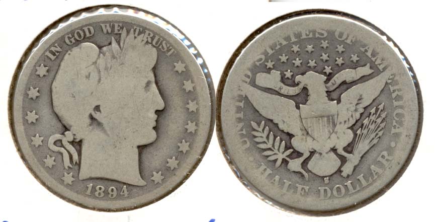 1894-S Barber Half Dollar AG-3
