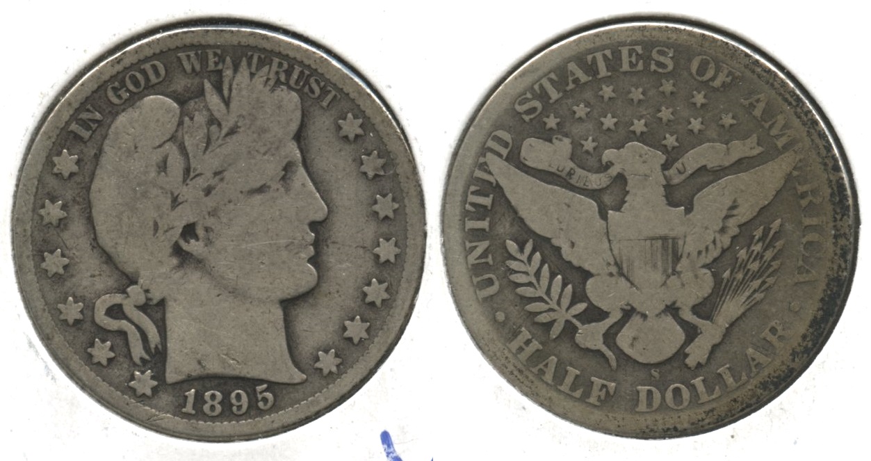 1895-S Barber Half Dollar VG-8