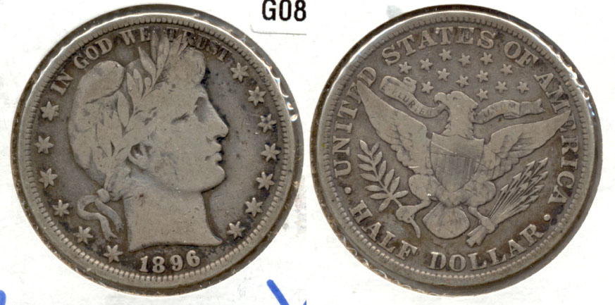 1896 Barber Half Dollar VG-8