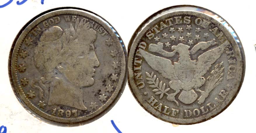 1897 Barber Half Dollar Good-4