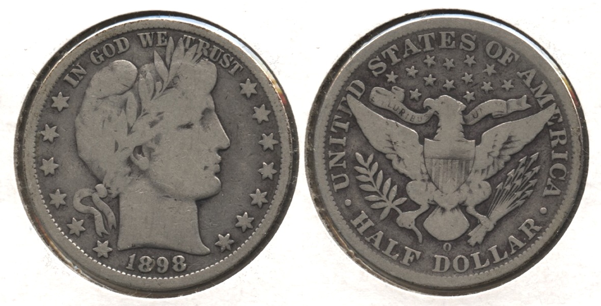 1898-O Barber Half Dollar VG-8