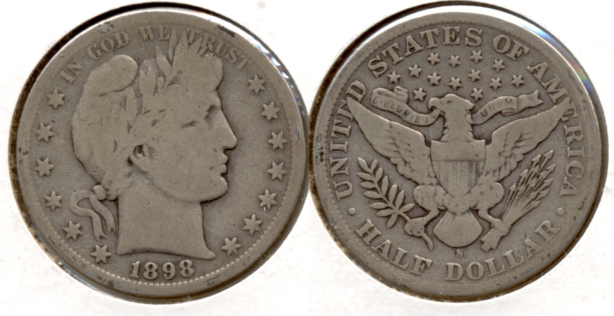 1898-S Barber Half Dollar Good-4