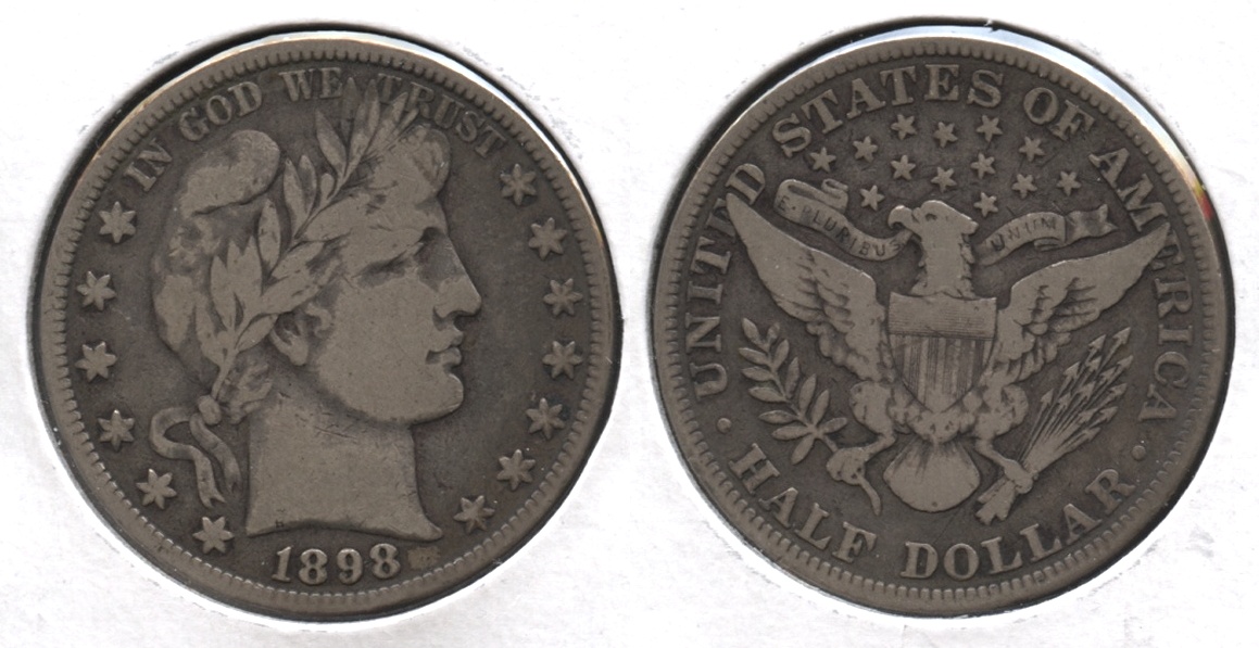 1898 Barber Half Dollar VG-10 #a