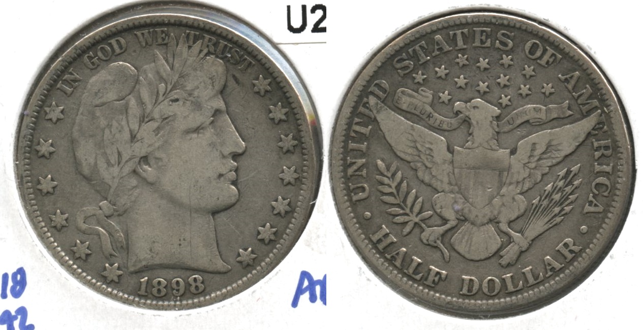 1898 Barber Half Dollar VG-10 #b