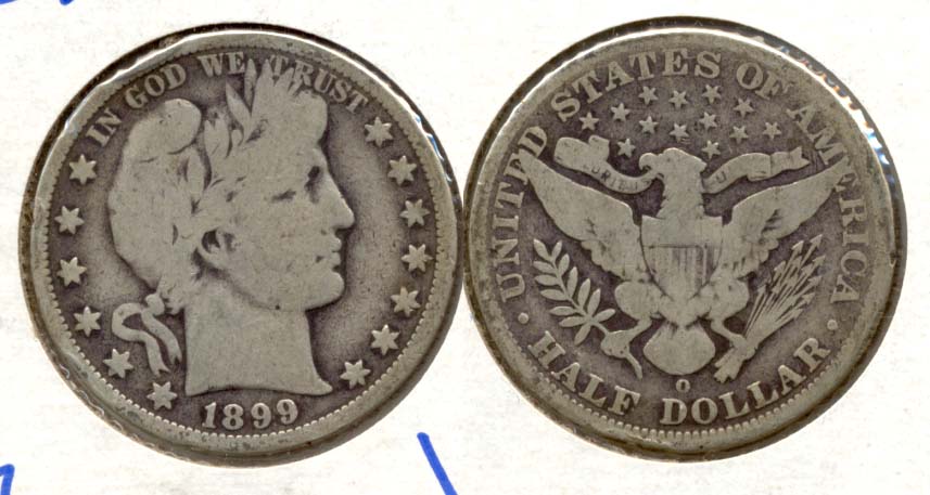 1899-O Barber Half Dollar Good-6 Rim Bump