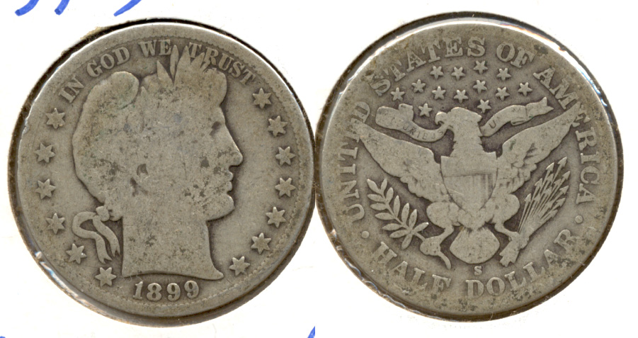 1899-S Barber Half Dollar AG-3 a