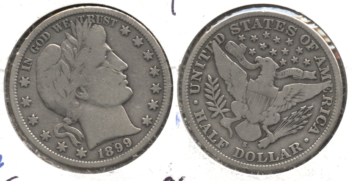 1899-S Barber Half Dollar VG-10 Scratch