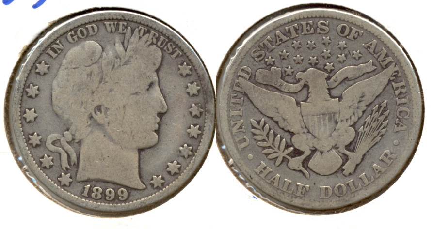 1899 Barber Half Dollar VG-8 b